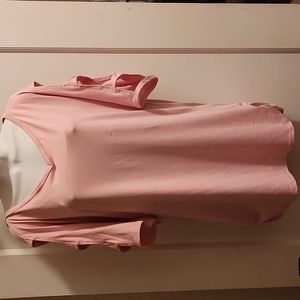 Boutique Shop Basic Pink Pullover Cutout Sleeve Top